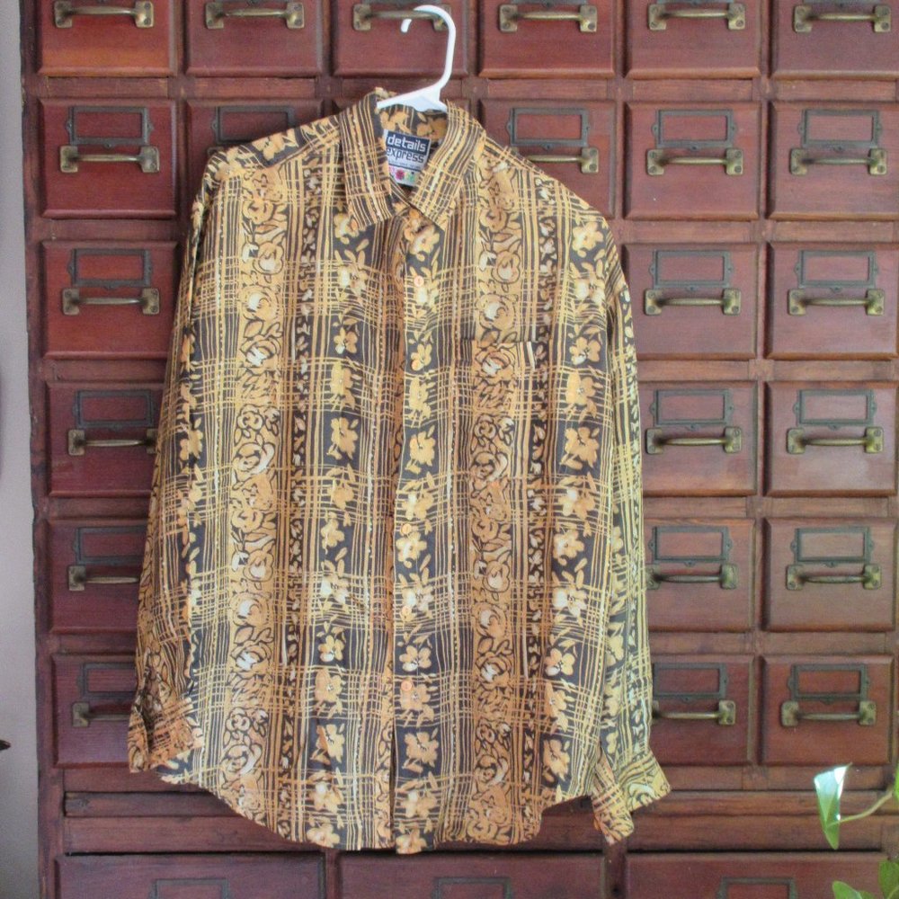 Small Long Sleeve SILK Floral Blouse DETAILS EXPRESS